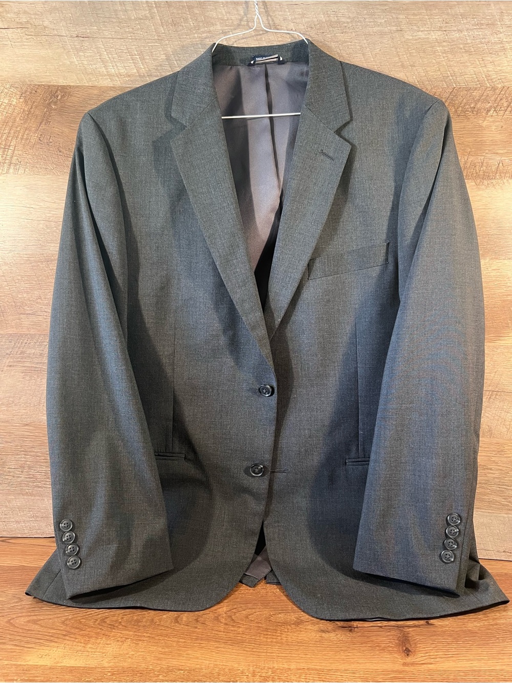Saddlebred Men's Dark Gray Two-Button Single Breasted Suit Jacket